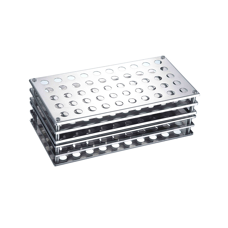 1.5/1.8ml 50-well 2-tier stainless steel refrigerated test tube rack